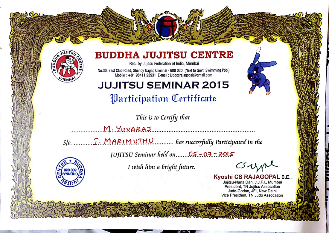 Vonlee Martial Arts Academy award and certification 6